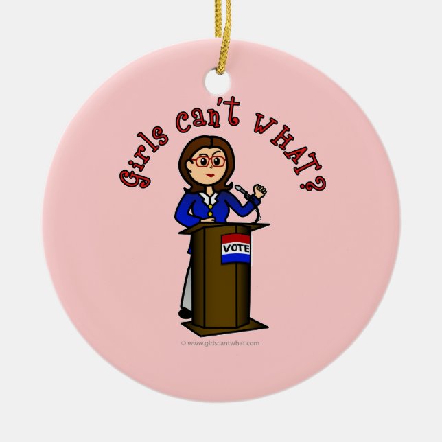 Ornement En Céramique Politicien léger (Devant)