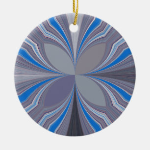 Ornement En Céramique Polka gris cendré bleu Pointe Texture Art Imprimer