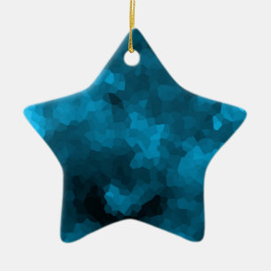 Ornement En Céramique Polygone bleu
