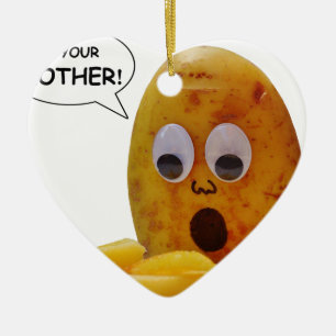 Ornement En Céramique Pomme de terre drôle