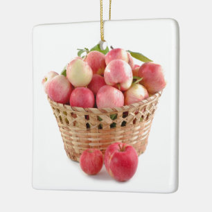 Ornement En Céramique pomme pommes fruit nourriture vigne personnaliser