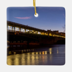Ornement En Céramique Pont Bir-Hakeim à l'aube en hiver - Paris