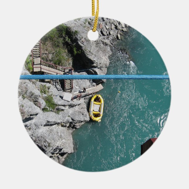 Ornement En Céramique Pont Bungy POV, Queenstown, Nouvelle Zélande de (Devant)