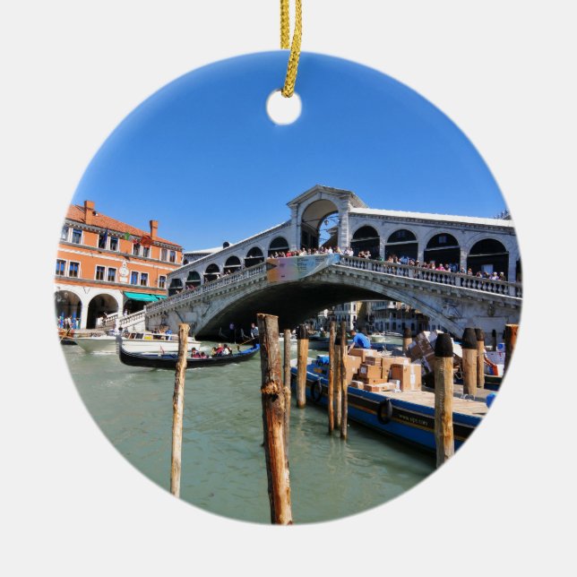 Ornement En Céramique Pont de Rialto à Venise, Italie (Devant)