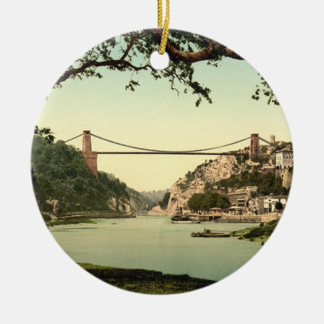 Ornement En Céramique Pont suspendu I, Bristol, Angleterre de Clifton (Devant)