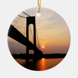 Ornement En Céramique Pont Verrazano à l'aube