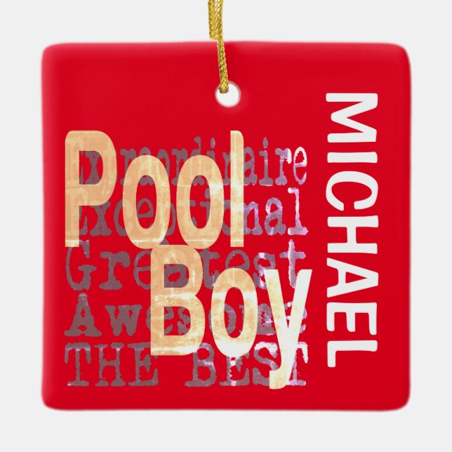 Ornement En Céramique Pool Boy Extraordinaire (Devant)