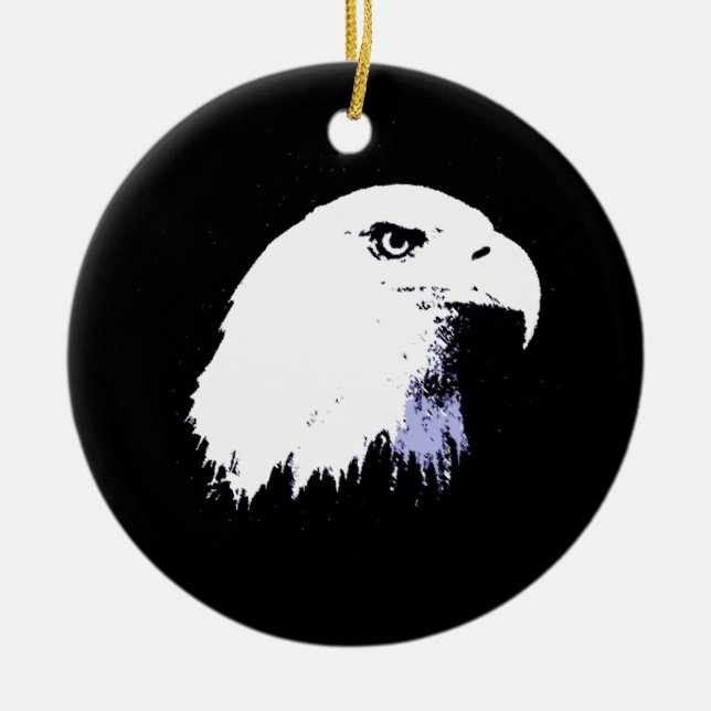 Ornement En Céramique Pop Art Bald Eagle (Devant)