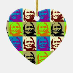 Ornement En Céramique Pop Art Freedom Fighter Geronimo