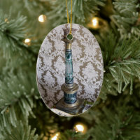 Porte-bougie en verre vintage