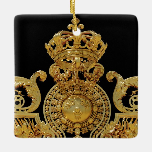 Ornement En Céramique Porte d'or isolée du château de Versailles - Franc (Devant)