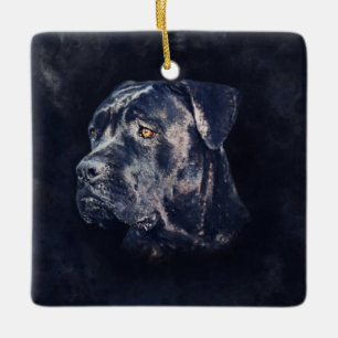 Ornement En Céramique Portrait de Cane Corso