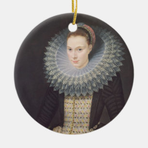 Ornement En Céramique Portrait de Madame, 1613 (huile sur le panneau)