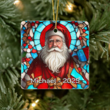 Portrait de Noël vintage de Père Noël