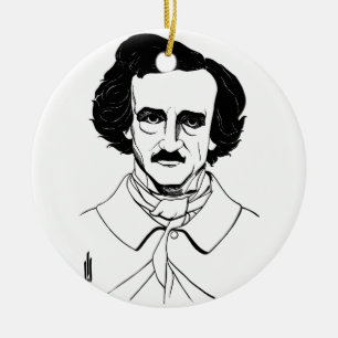 Ornement En Céramique Portrait d'Edgar Allan Poe