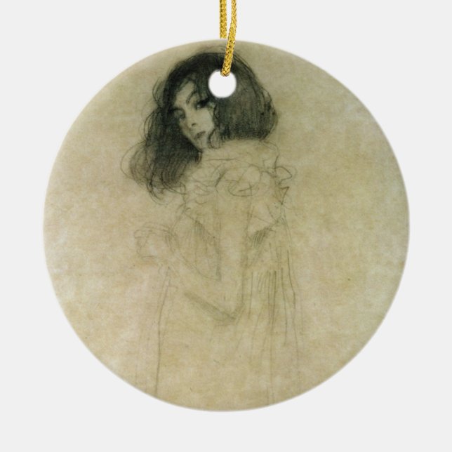 Ornement En Céramique Portrait d'une jeune femme, 1896-97 (Devant)