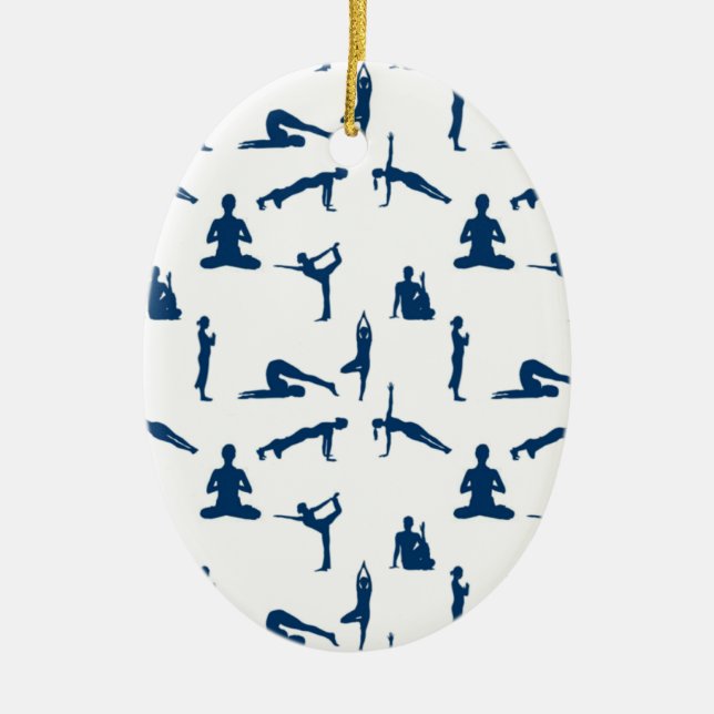 Ornement En Céramique Poses de yoga (Devant)