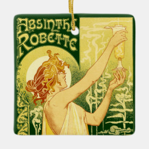Ornement En Céramique Poster de vintage Absinthe Robette