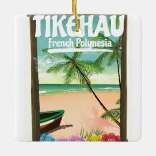 Ornement En Céramique Poster de voyage de Tikehau en Polynésie française
