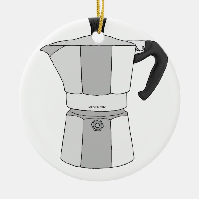 Ornement En Céramique Pot de café de Moka (Devant)