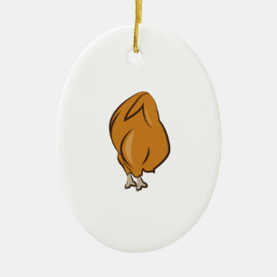Ornement En Céramique Poulet cuit