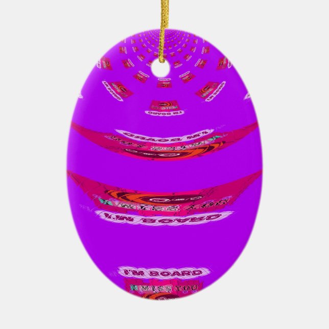 Ornement En Céramique Pour drôle, je me manque de toi (Devant)