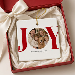 Ornement en céramique pour photo de Noël de la fam