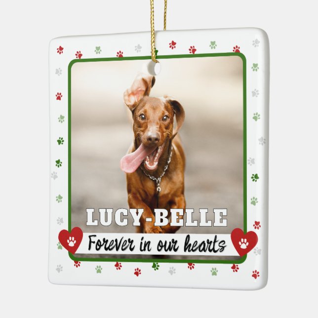 Ornement En Céramique Pour toujours dans notre coeur Souvenir Ornament (Gauche)