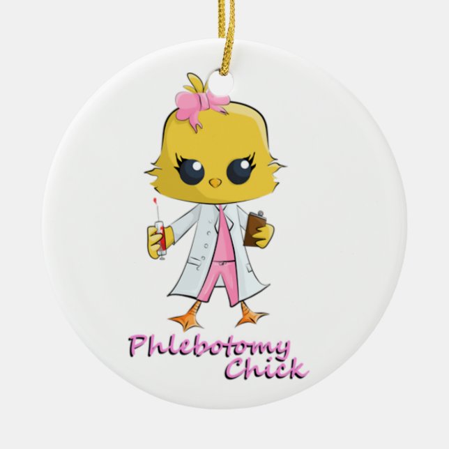 Ornement En Céramique Poussin de Phlebotomy (Devant)