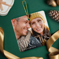 Premier Noël Comme M. & Mme Modern Couple Photo
