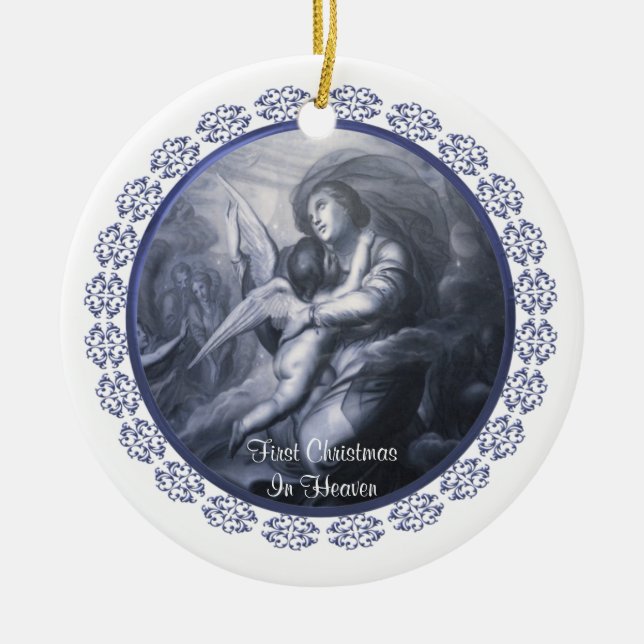 Ornement En Céramique Premier Noël dans l'ornement du Ciel (Devant)