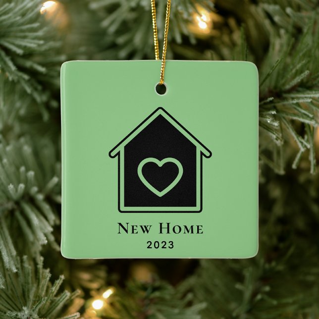 Ornement En Céramique Premier Noël Dans Nouvelle Maison Moderne Minimali (Créateur téléchargé)