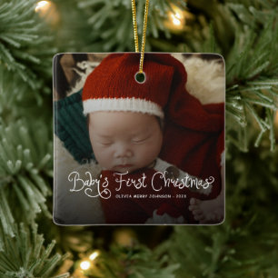 Ornement En Céramique Premier Noël de bébé Photo