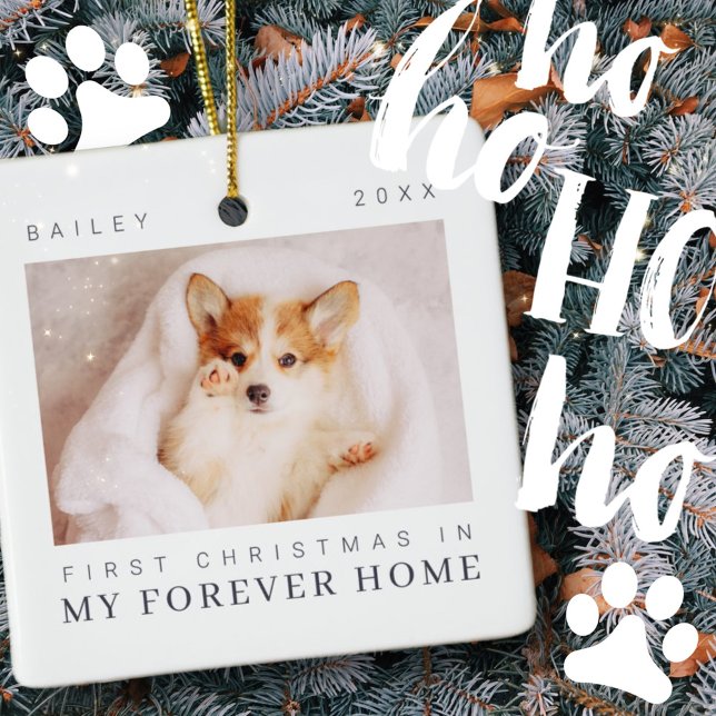 Ornement En Céramique Premier Noël de l'animal de compagnie dans Forever (Créateur téléchargé)