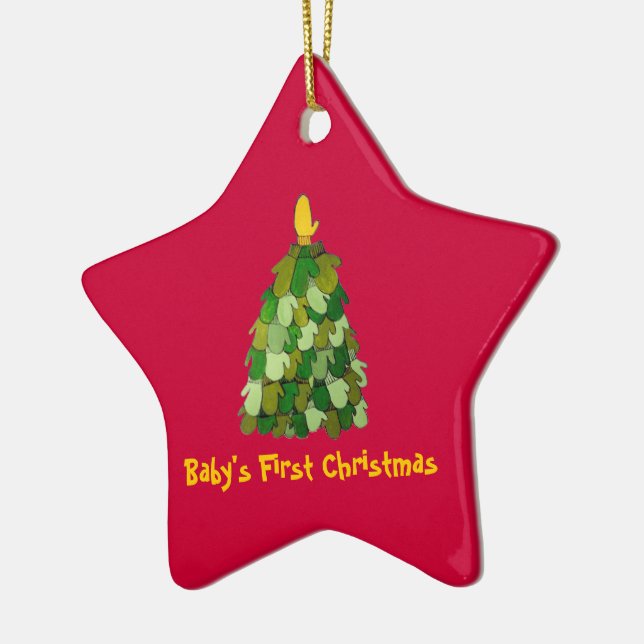 Ornement En Céramique Premier Noël du bébé (Gauche)