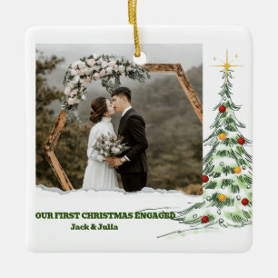 Ornement En Céramique Premier Noël Engagé Photo Ornament en céramique