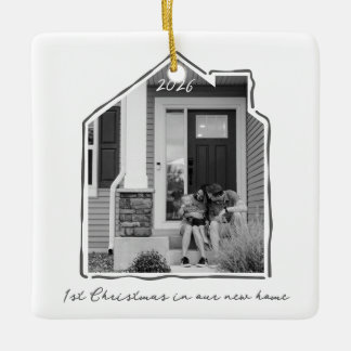 Ornement En Céramique Premier Noël Nouvelle Maison Dessin Maison Photo