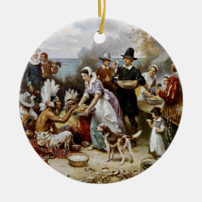 Ornement En Céramique Premier thanksgiving (Devant)