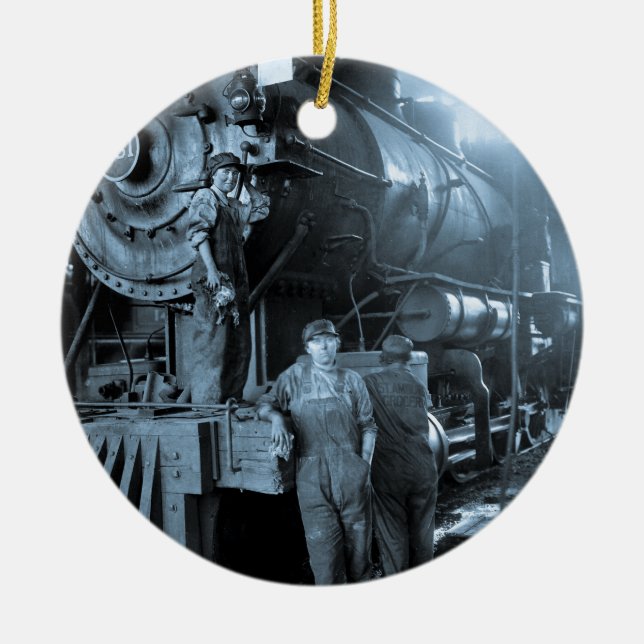 Ornement En Céramique Première Guerre Mondiale locomotive de dames (Devant)