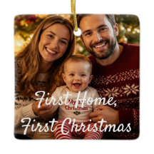 Première Maison Premier Noël Photo de Famille Roug