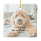 Première photo de Noël du chien de machine à écrir