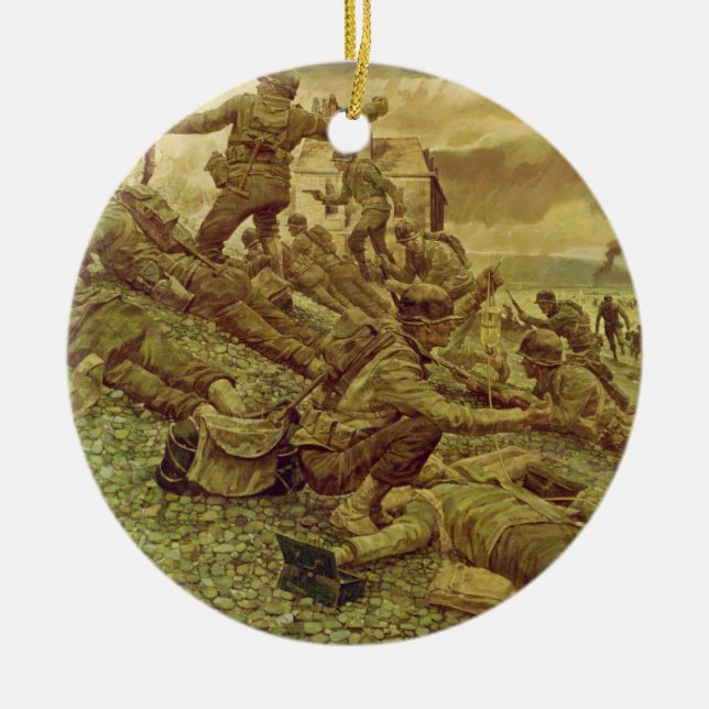 Ornement En Céramique Première vague à Omaha par Ken Riley (Devant)