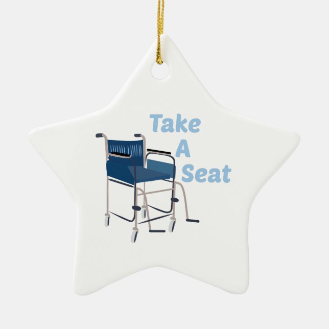Ornement En Céramique Prenez Seat (Devant)