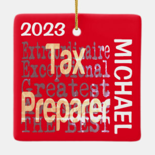 Ornement En Céramique Préparateur fiscal EXTRAordinaire PERSONNALISÉ