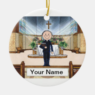 Ornement En Céramique Prêtre - Homme