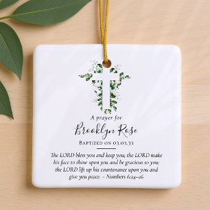 Ornement En Céramique Prière Baptême Maintenir Favoriser