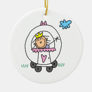 Ornement En Céramique Princesse en transport