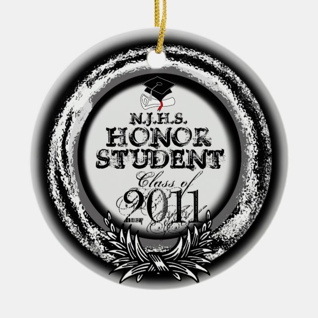 Ornement En Céramique Prix De L'Étudiant D'Honneur Classe D'Argent De L' (Devant)