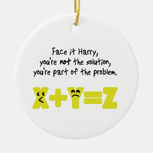 Ornement En Céramique Problème mathématique amusant (Devant)