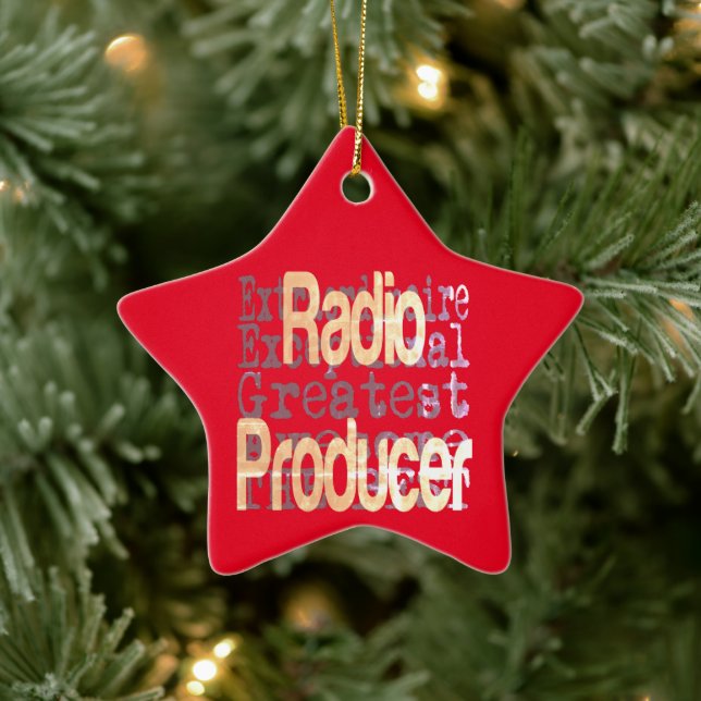 Ornement En Céramique Producteur de radio Extraordinaire (Arbre)